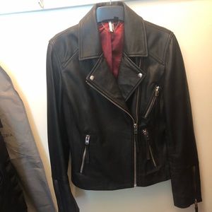 Topshop Dolly Leather Jacket